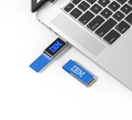 Usb Bellek Deri Kapaklı Beyaz Işıklı t29