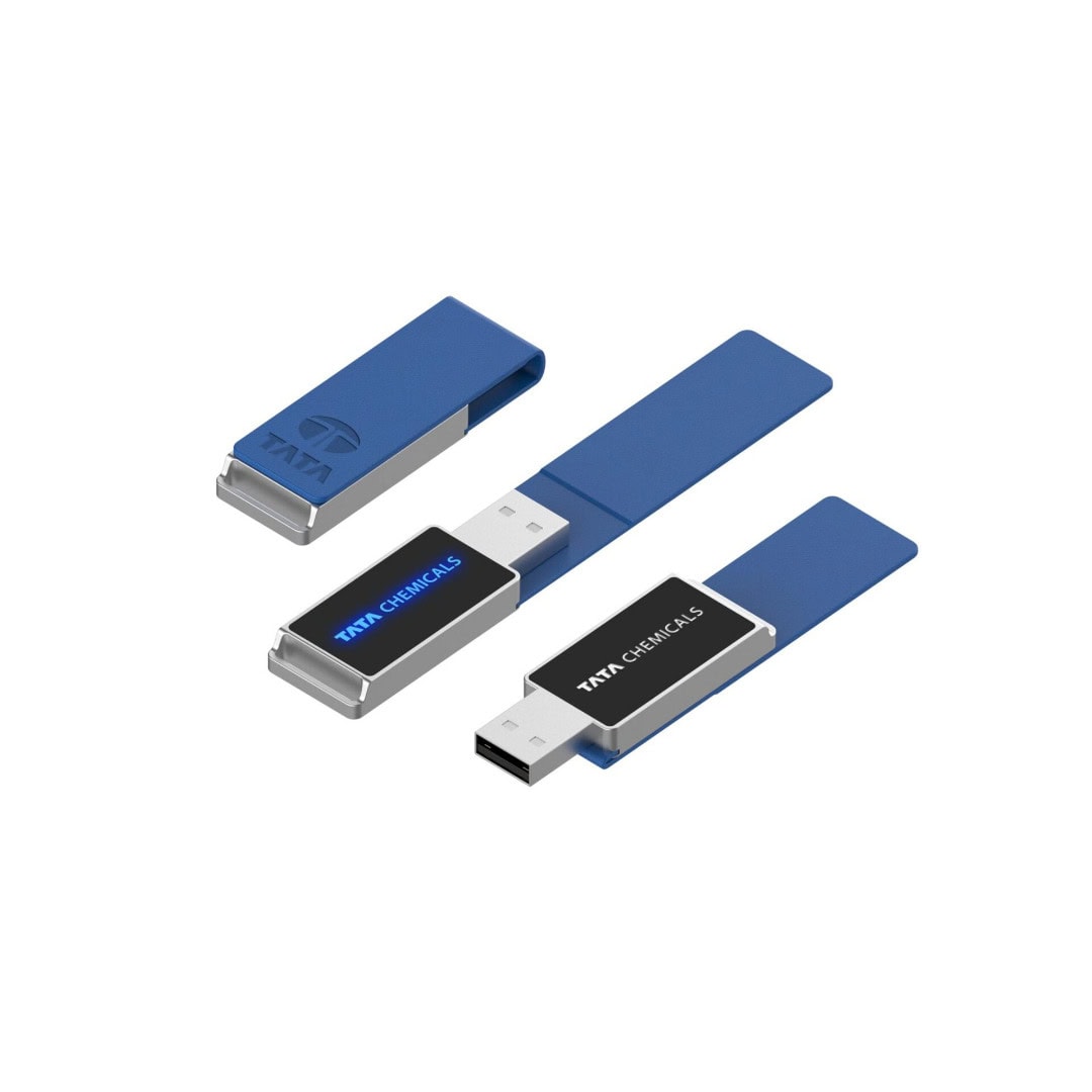 Usb Bellek Deri Kapaklı Beyaz Işıklı t29