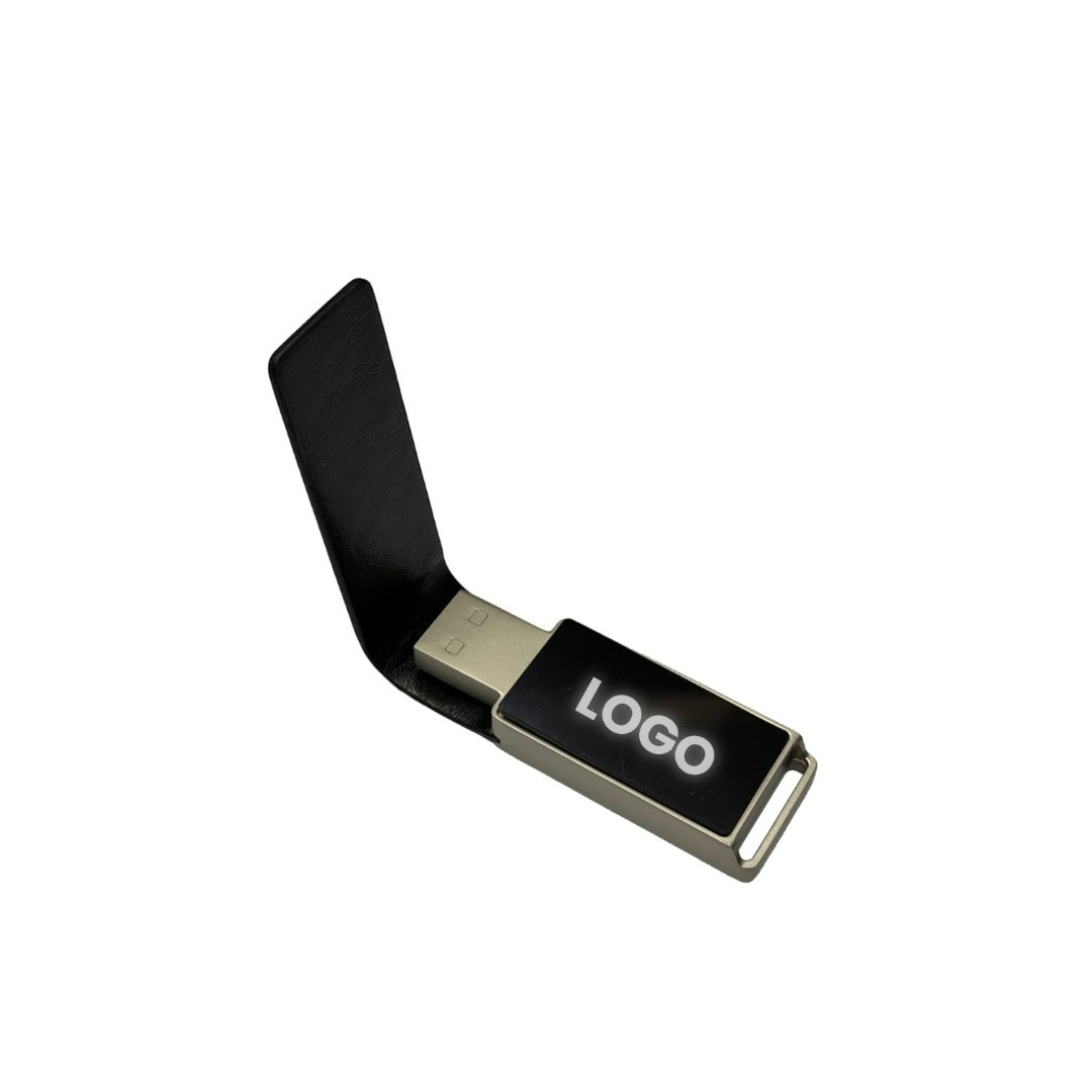 Usb Bellek Deri Kapaklı Beyaz Işıklı t29